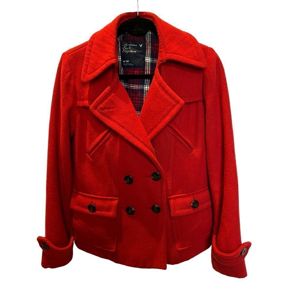 American Eagle Outfitters Women's Wool Blend Short Pea Coat Size Medium